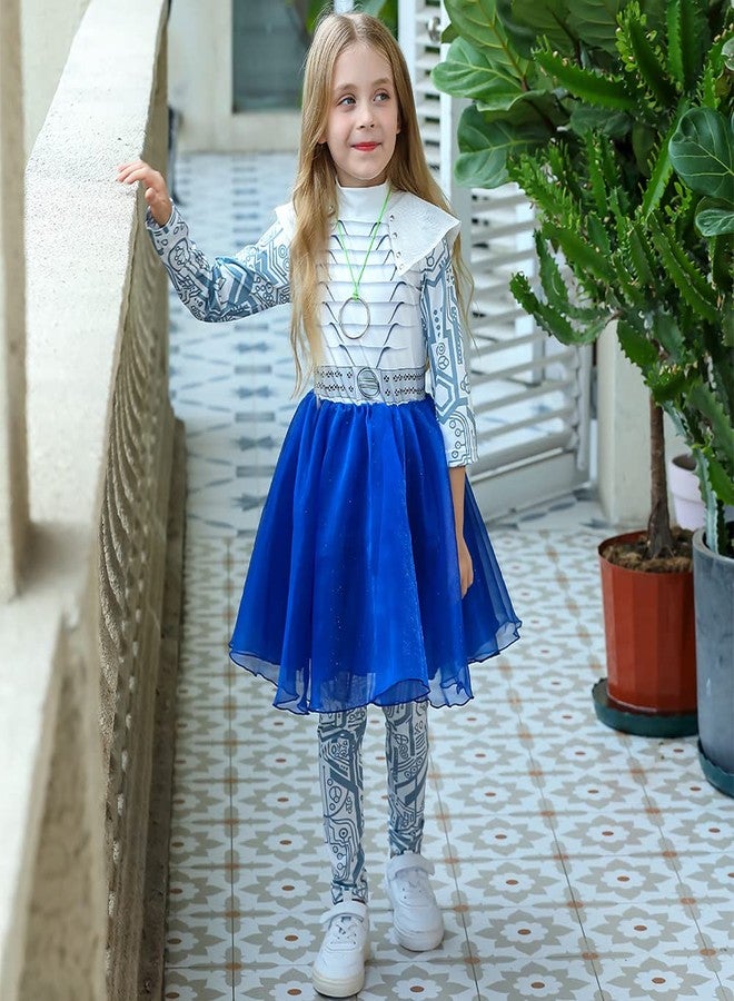 LZH Zombies Alien Costumes Dress for Girls Kids Cosplay Addison Cheerleading Costume Princess Halloween Outfits - Image 3